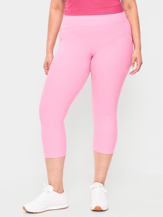 Image number 3 showing, High-Waisted PowerSoft Crop Pocket Leggings