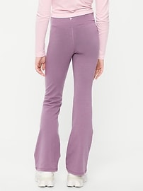 Image number 2 showing, High-Waisted PowerChill Crossover Flared Leggings for Girls