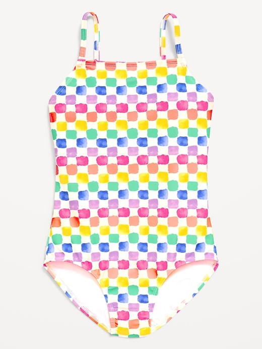 Image number 1 showing, Back Cutout One-Piece Swimsuit for Girls
