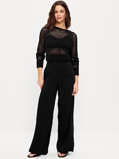 High-Waisted Playa Wide-Leg Pants