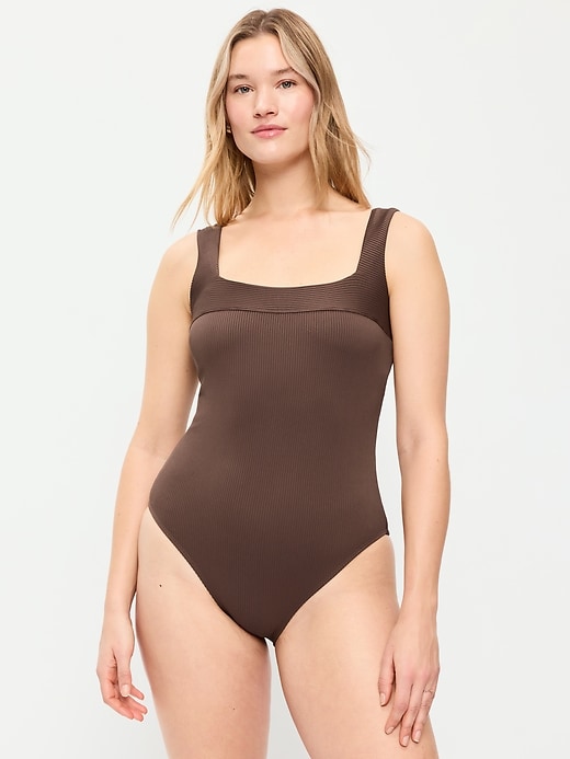 Image number 5 showing, Ribbed One-Piece Swimsuit