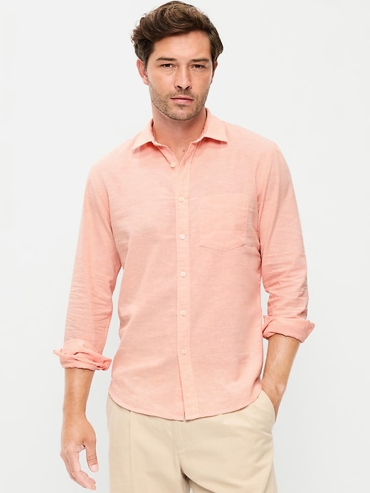 Classic Fit Linen-Blend Shirt
