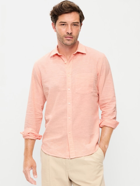 Classic Fit Linen-Blend Shirt