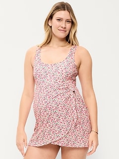 Maternity Classic Wrap Swim Dress
