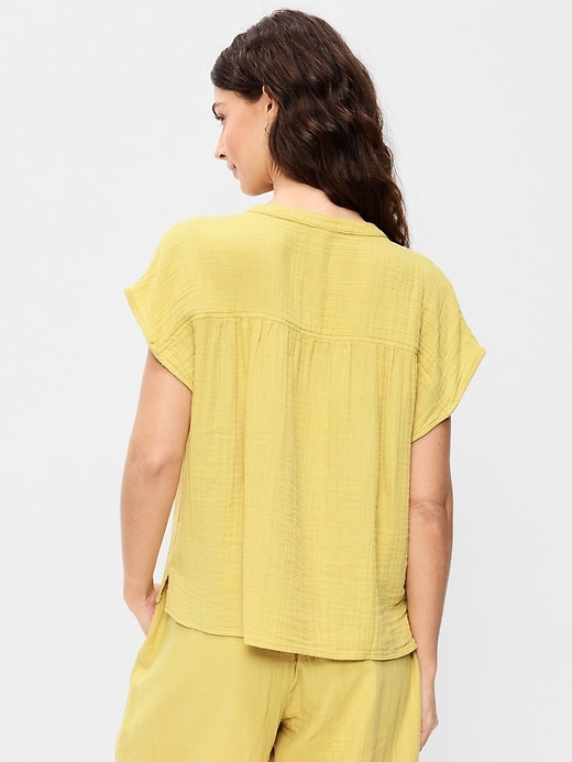 Image number 2 showing, Short-Sleeve Popover Top