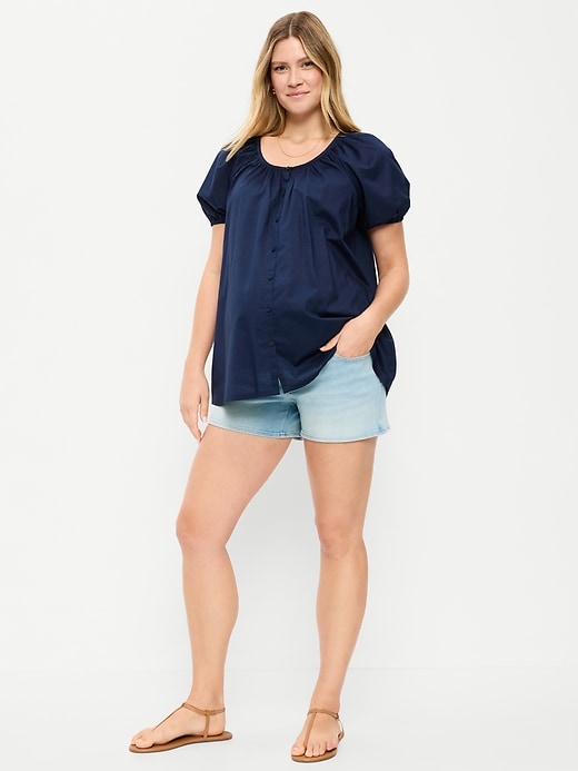 Image number 1 showing, Maternity Full-Panel OG Short -- 4-inch inseam