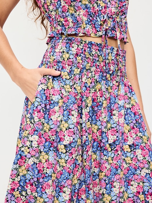 Image number 4 showing, Smocked-Waist Midi Skirt