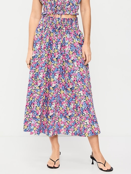 Image number 2 showing, Smocked-Waist Midi Skirt
