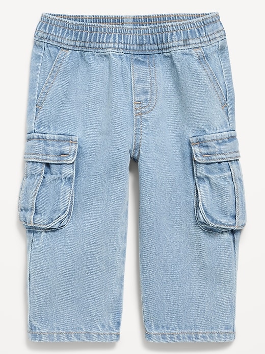 Image number 1 showing, Baggy Barrel-Leg Cargo Jeans for Baby