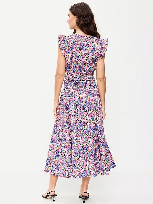 Image number 3 showing, Smocked-Waist Midi Skirt