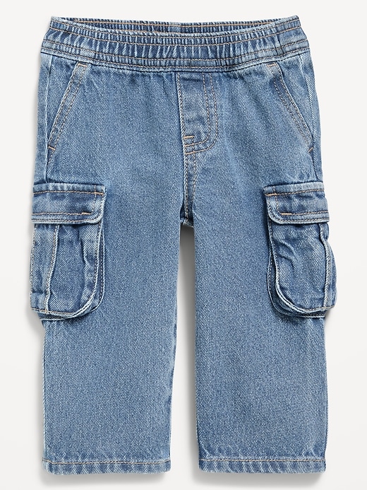Image number 1 showing, Baggy Barrel-Leg Cargo Jeans for Baby