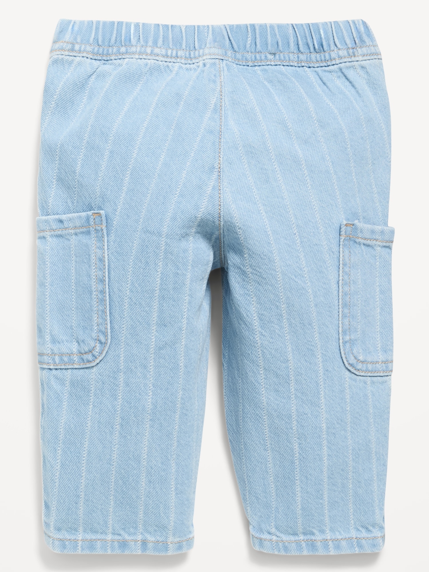 Baggy Barrel-Leg Striped Cargo Jeans for Baby