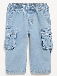 Image number 1 showing, Baggy Barrel-Leg Cargo Jeans for Baby