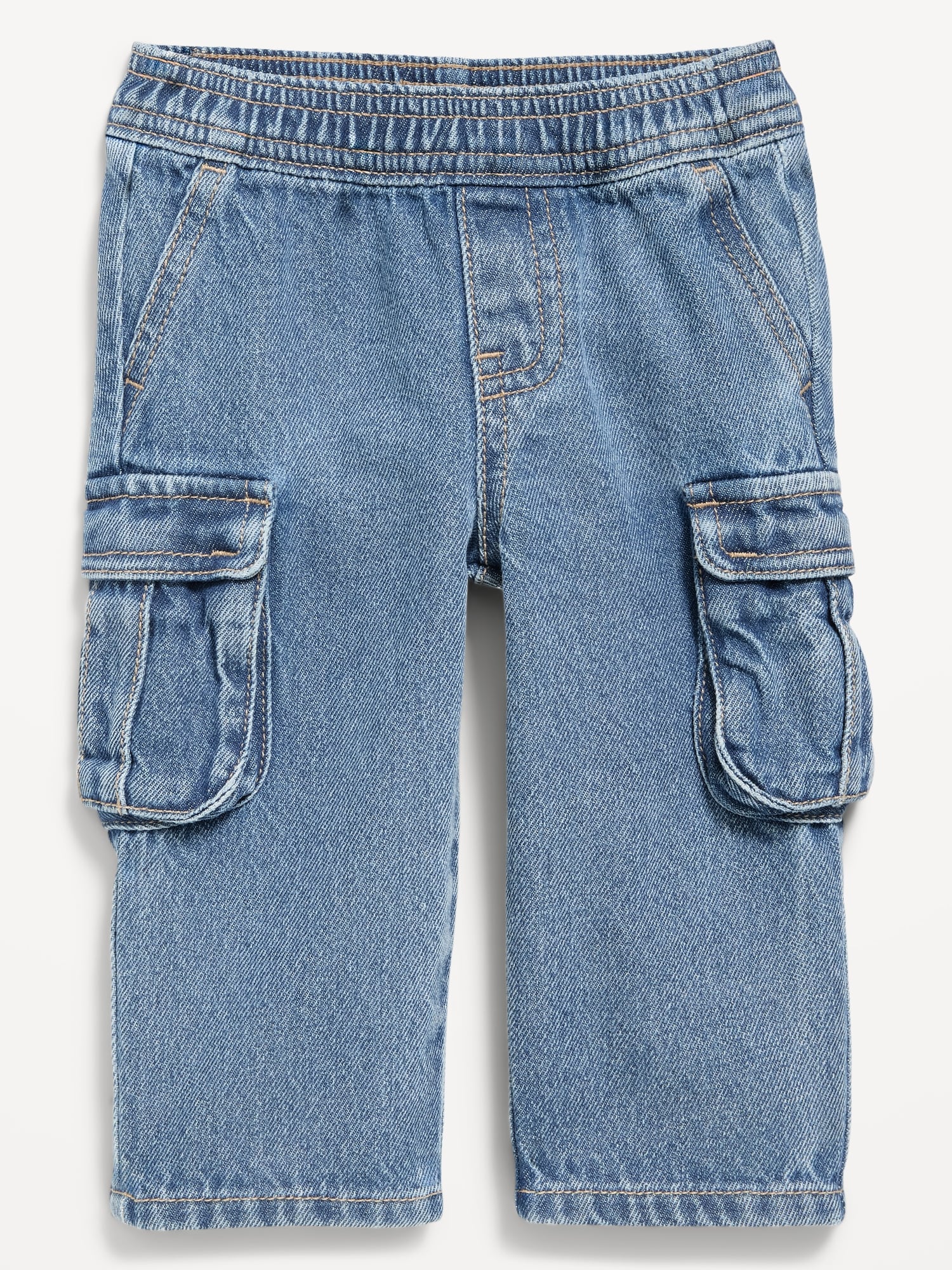 Джинсы Old Navy Baggy Barrel-Leg Jeans для малышей, цвет: Средняя варка