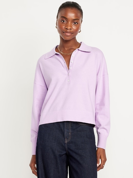 Image number 1 showing, SoSoft Lite Cropped Polo