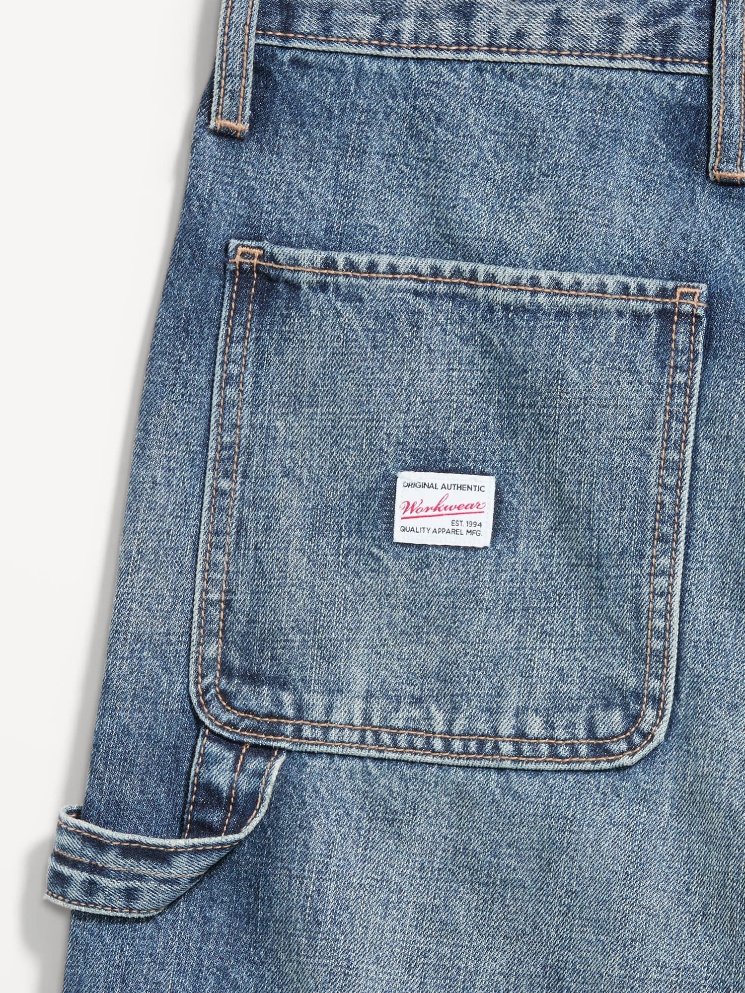 Baggy Tech Carpenter Jean Shorts- 10-inch inseam