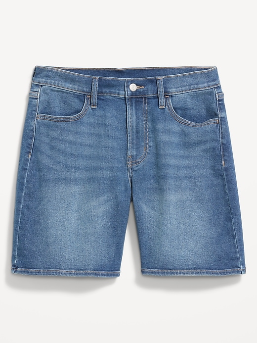 Image number 4 showing, High-Waisted Wow Jean Shorts -- 7-inch inseam