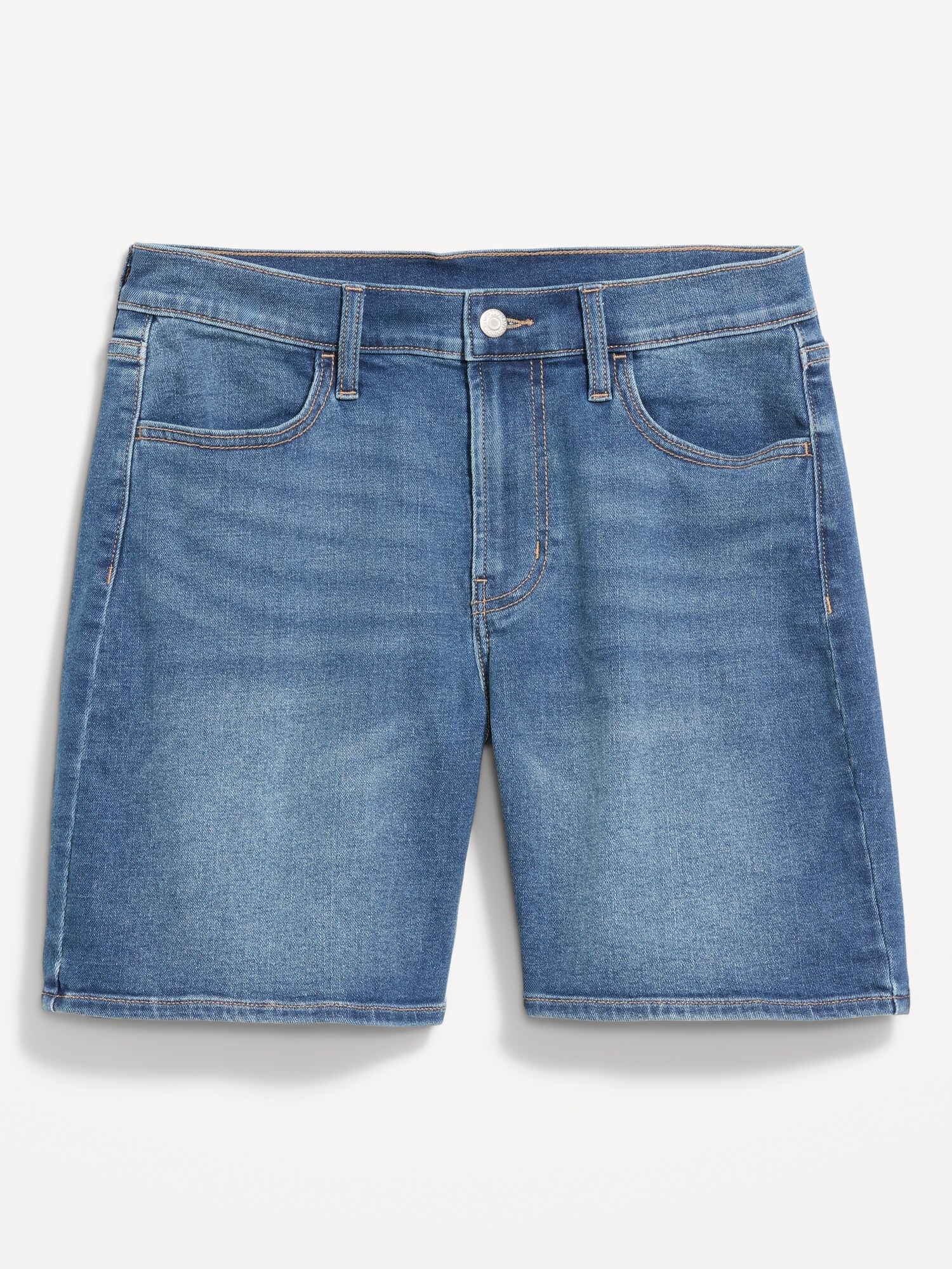 Женские шорты Old Navy High-Waisted Wow Jean Shorts -- 7-inch inseam, цвет: New Moon — фото 4
