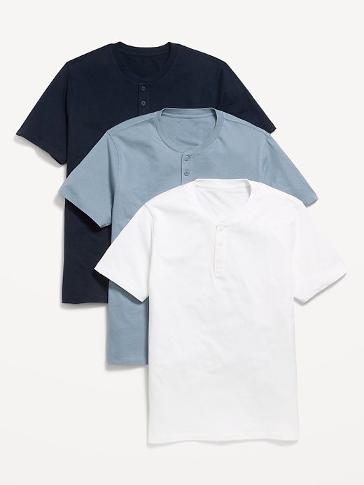 Image number 1 showing, 3-Pack Henley T-Shirt