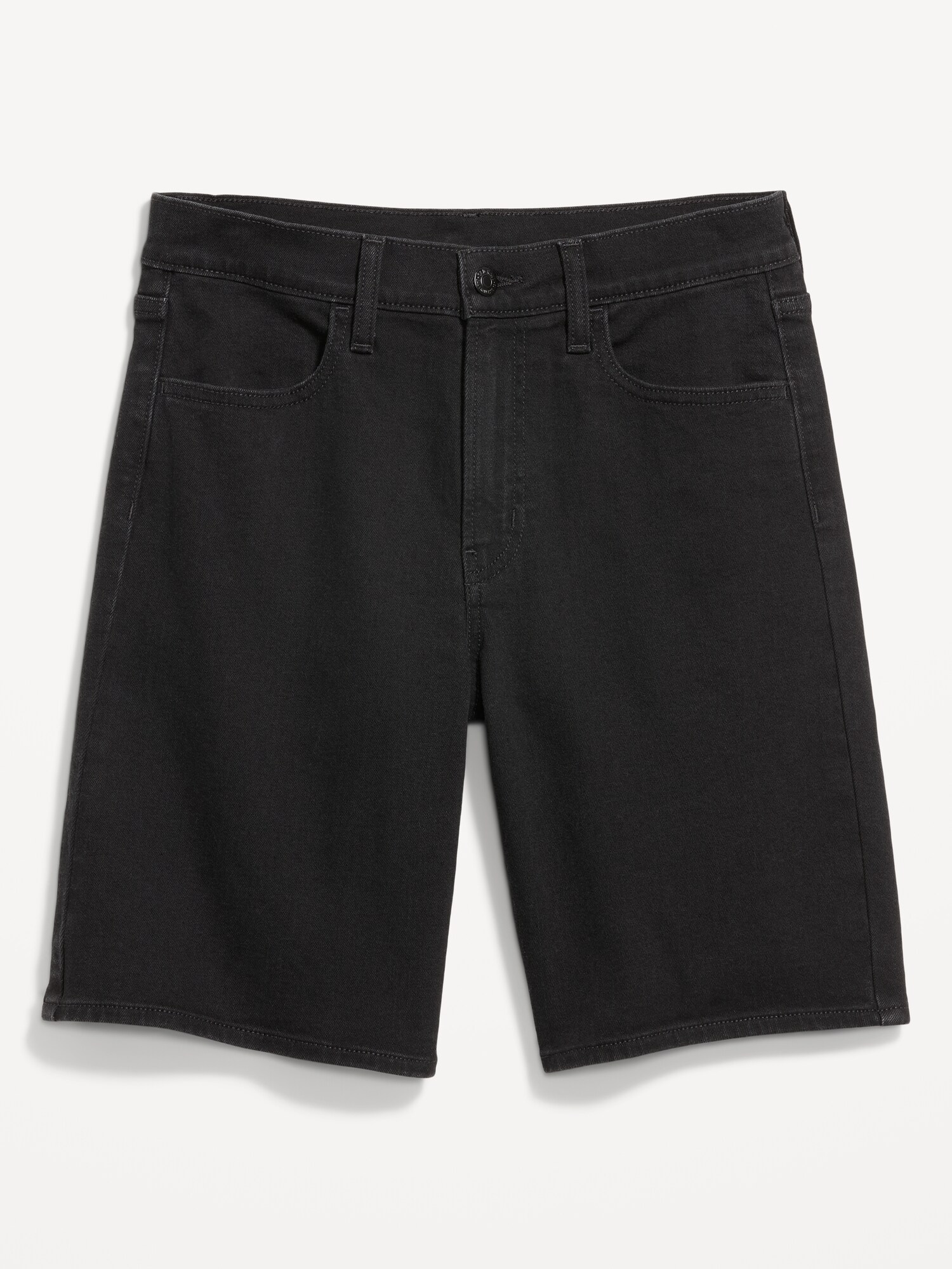 Женские шорты Old Navy High-Waisted Wow Bermuda Jean Shorts -- 9-inch inseam, цвет: Чёрный — фото 4