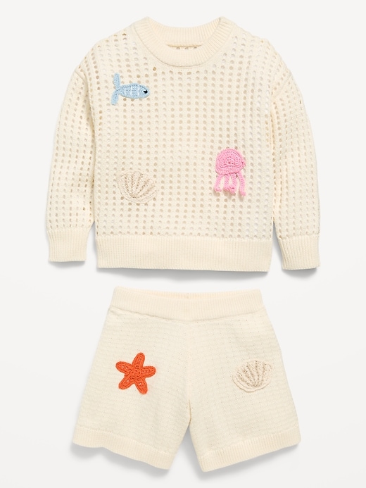 Image number 5 showing, Boxy-Fit Sweater and Shorts Set for Toddler Girls