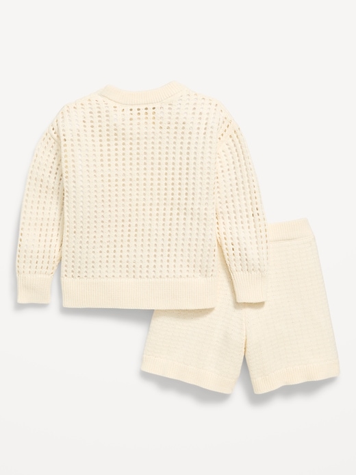 Image number 3 showing, Boxy-Fit Sweater and Shorts Set for Toddler Girls