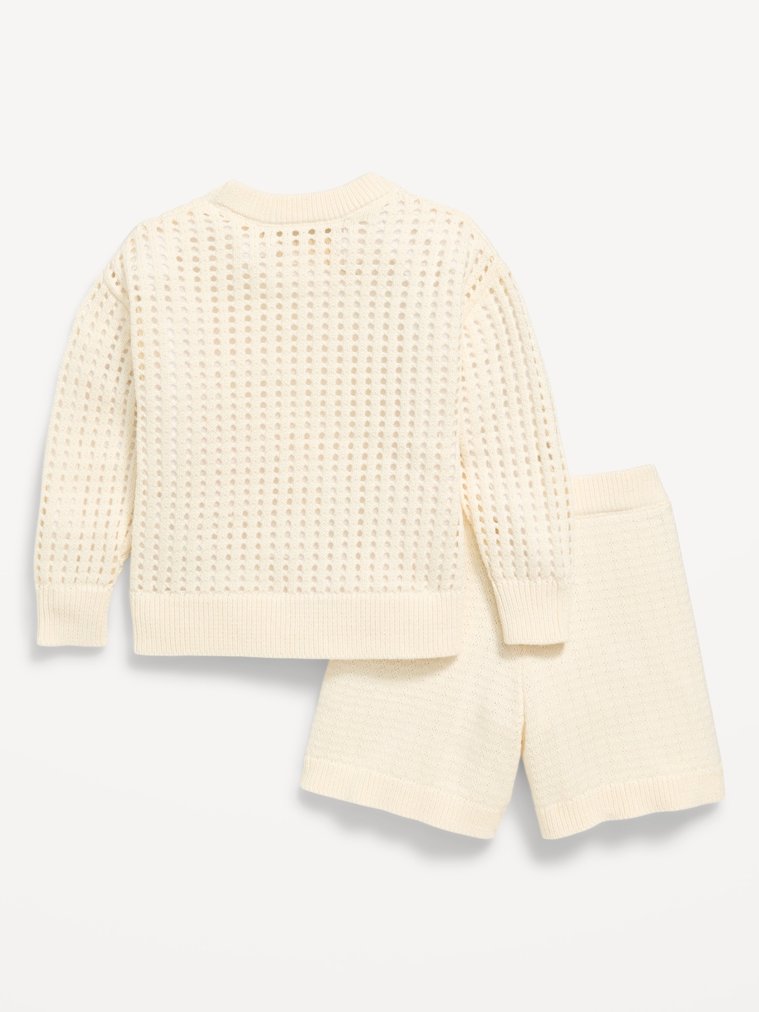 Boxy-Fit Sweater and Shorts Set for Toddler Girls