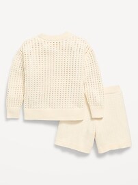 Image number 3 showing, Boxy-Fit Sweater and Shorts Set for Toddler Girls