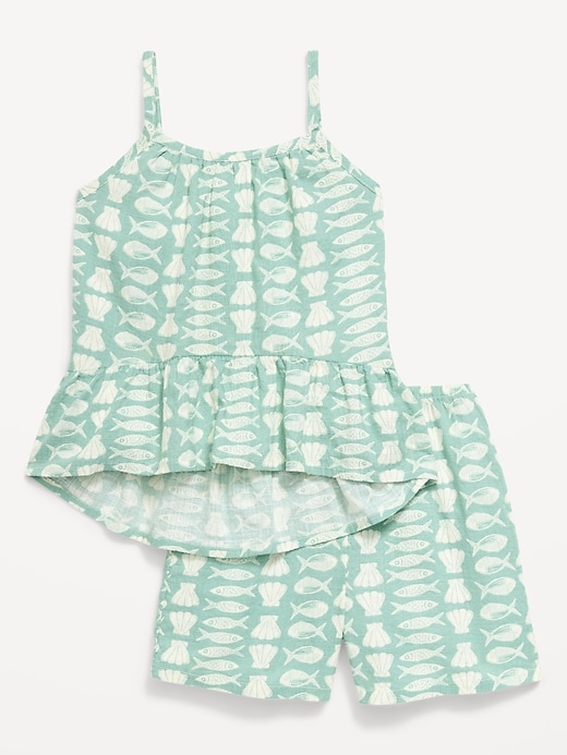 Image number 1 showing, Printed Sleeveless Top and Shorts Set for Toddler Girls