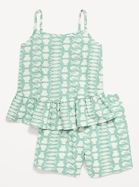 Image number 2 showing, Printed Sleeveless Top and Shorts Set for Toddler Girls