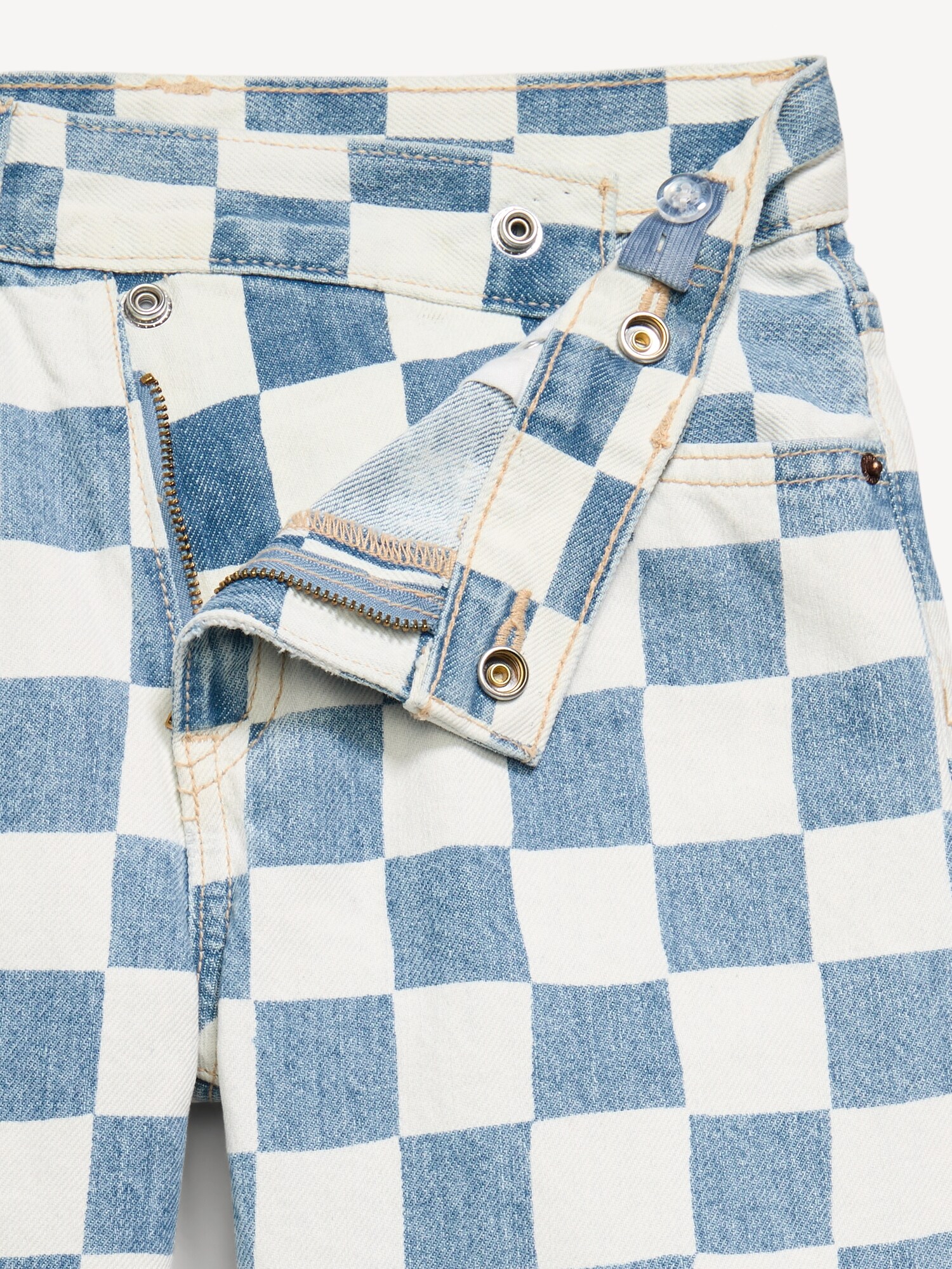 Шорты Old Navy Printed Baggy Crossover Jean Shorts для девочек, цвет: Checks — фото 5