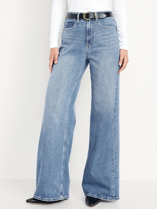 Image number 2 showing, Extra High-Waisted Super Wide-Leg Jeans