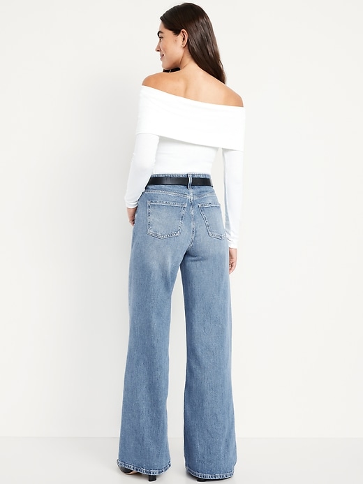 Image number 3 showing, Extra High-Waisted Super Wide-Leg Jeans