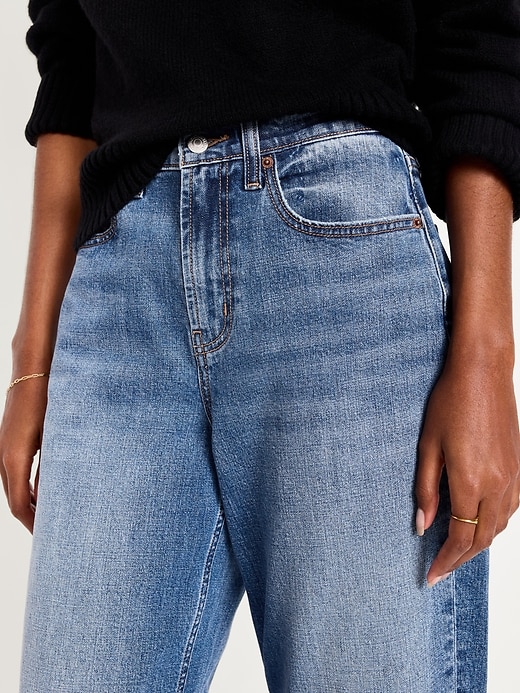 Image number 4 showing, High-Waisted Barrel Full Length Jeans