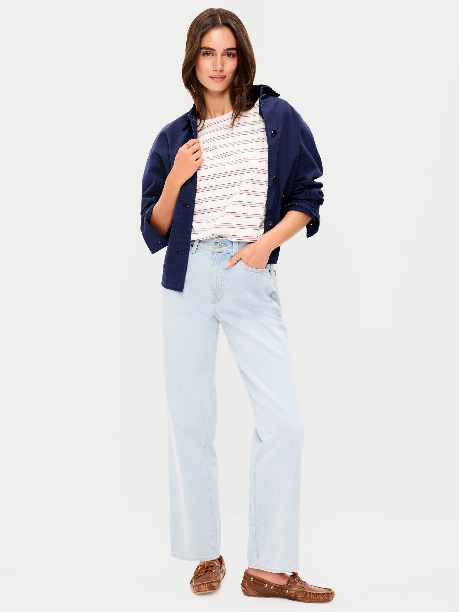 Женские джинсы Old Navy High-Waisted OG Loose Rigid, цвет: Xander — фото 5