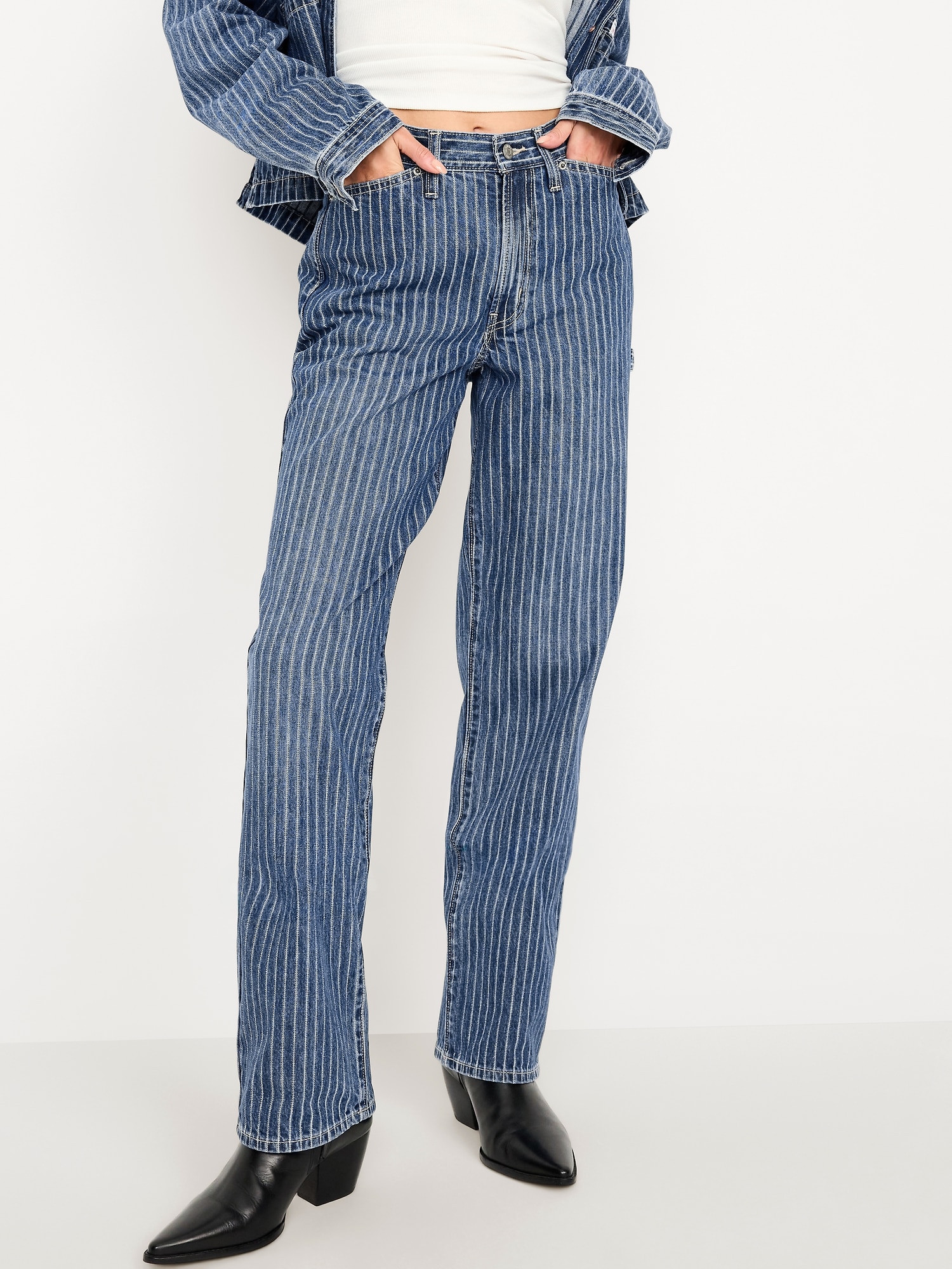 Image number 2 showing, High-Waisted OG Loose Rigid Jeans