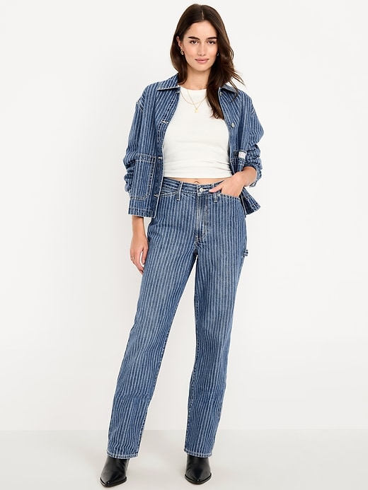 Image number 1 showing, High-Waisted OG Loose Rigid Jeans