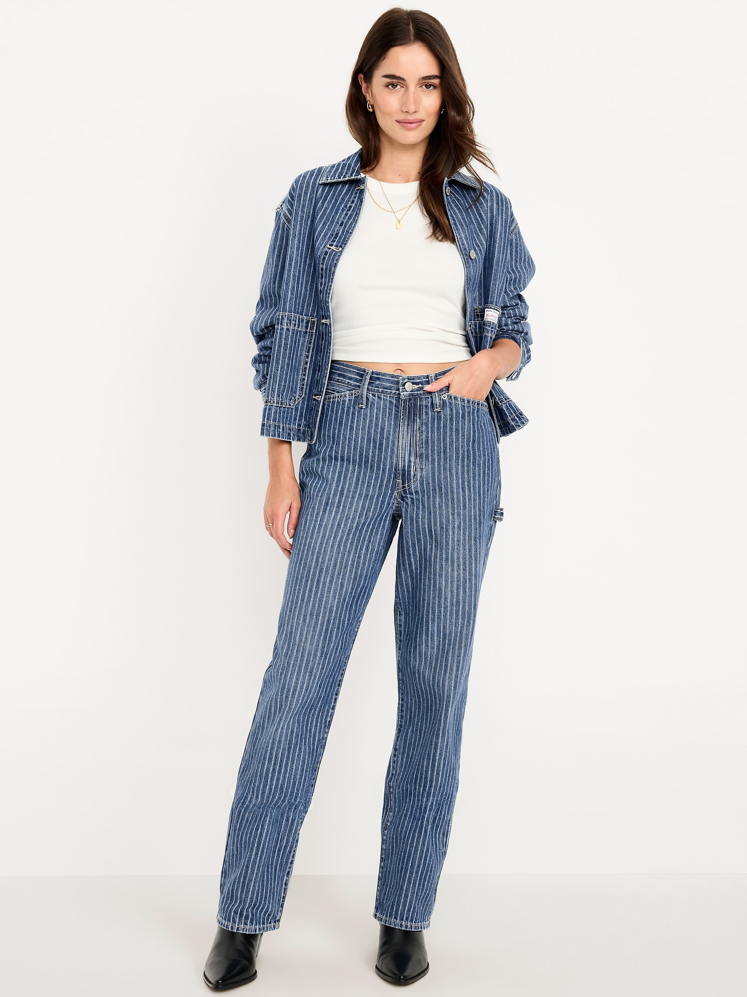 Image number 1 showing, High-Waisted OG Loose Rigid Jeans