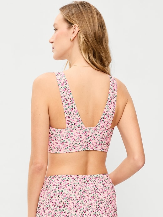 Image number 2 showing, Pique Longline Bikini Swim Top