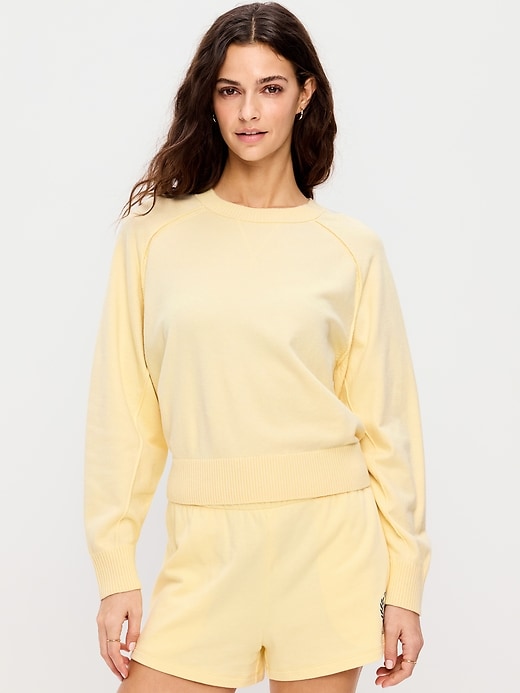 Image number 1 showing, SoSoft Lite Crew-Neck Cropped Sweater