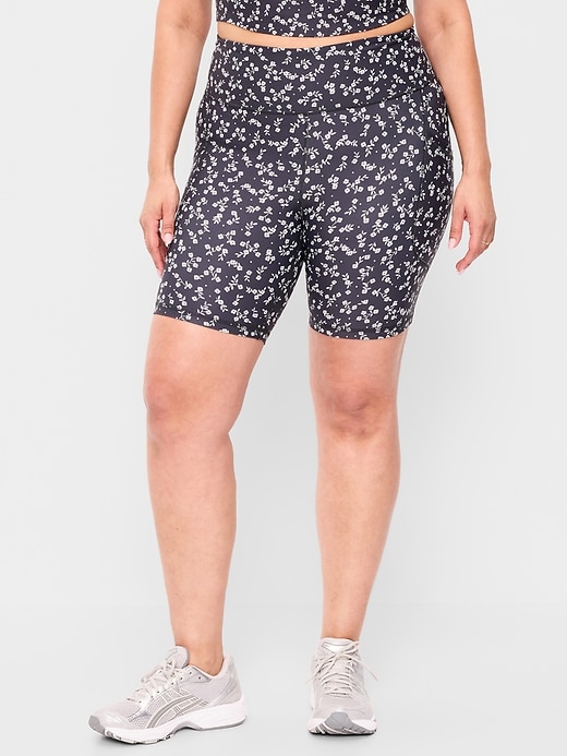 Image number 7 showing, High-Waisted PowerSoft Biker Shorts -- 8-inch inseam