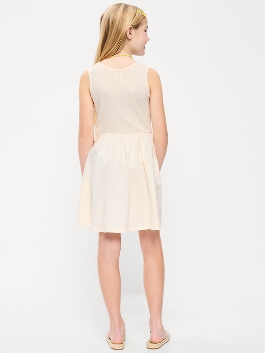 Image number 3 showing, Sleeveless Fit and Flare Dress & Biker Shorts Set for Girls