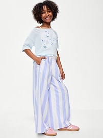 Image number 3 showing, Pull-On Loose Twill Pants for Girls