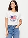 Crew-Neck Flag Graphic T-Shirt - image 2