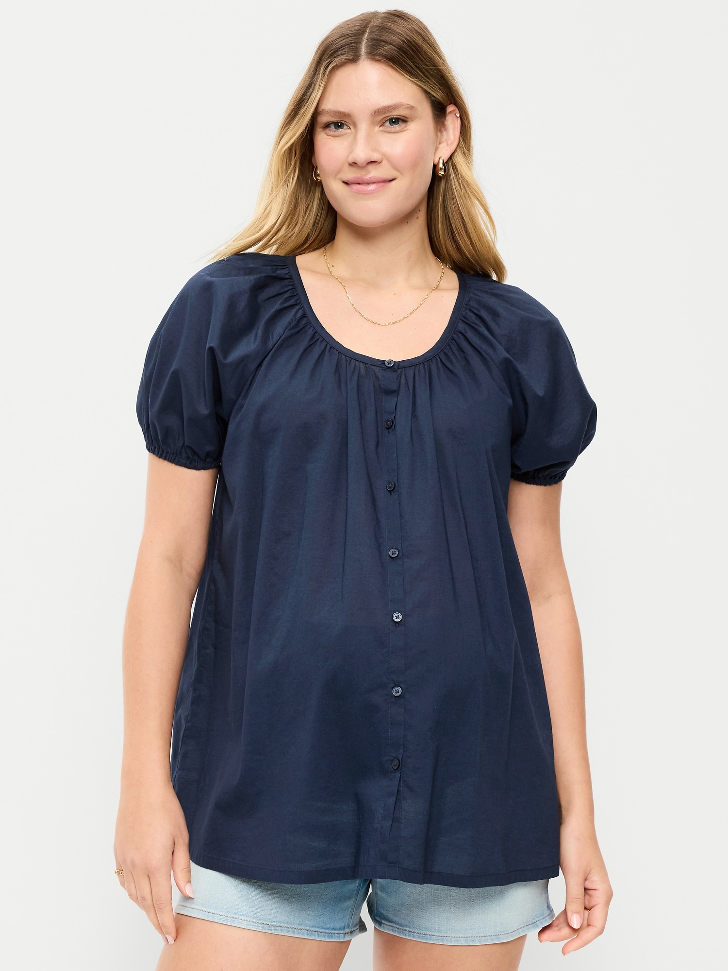 Maternity Airy Button-Down Top