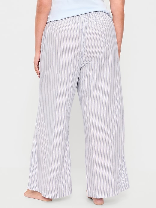 Image number 9 showing, Poplin Wide-Leg Pajama Pants