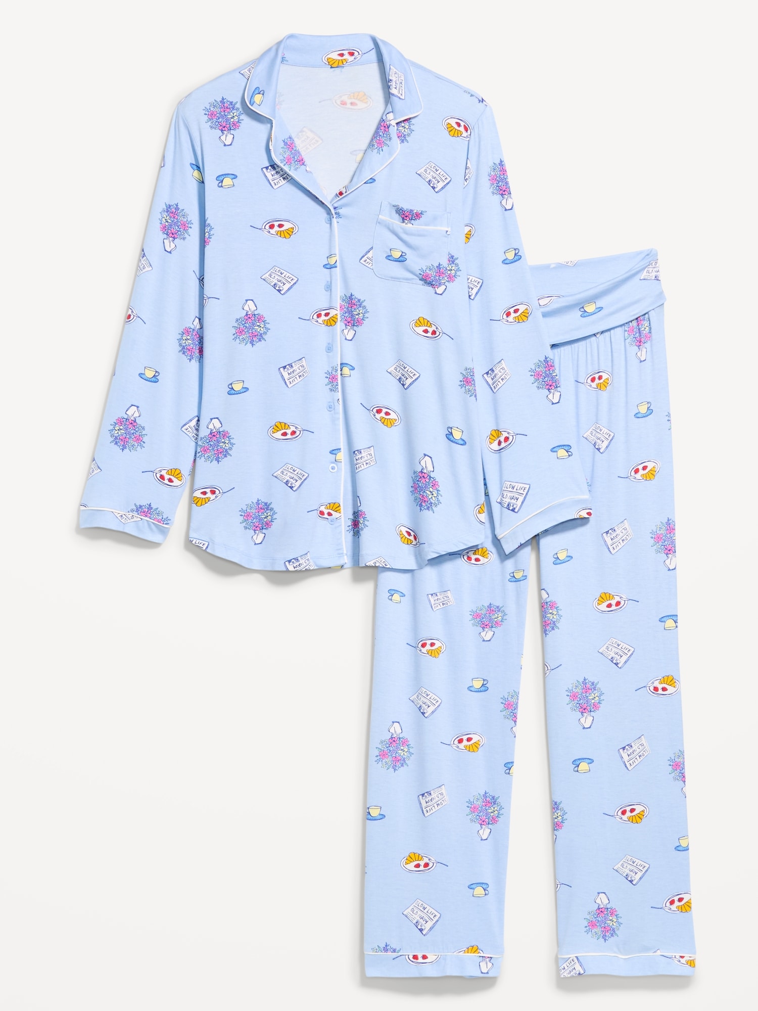 Image number 1 showing, Maternity Classic Pajama Set
