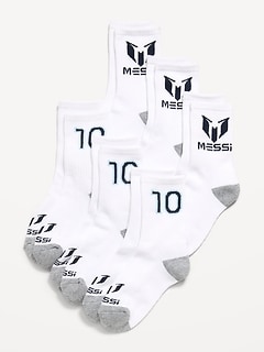 Messi™ Gender-Neutral Crew Socks 6-Pack for Kids