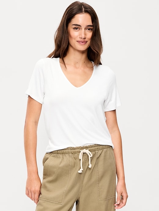 Image number 1 showing, Luxe V-Neck T-Shirt