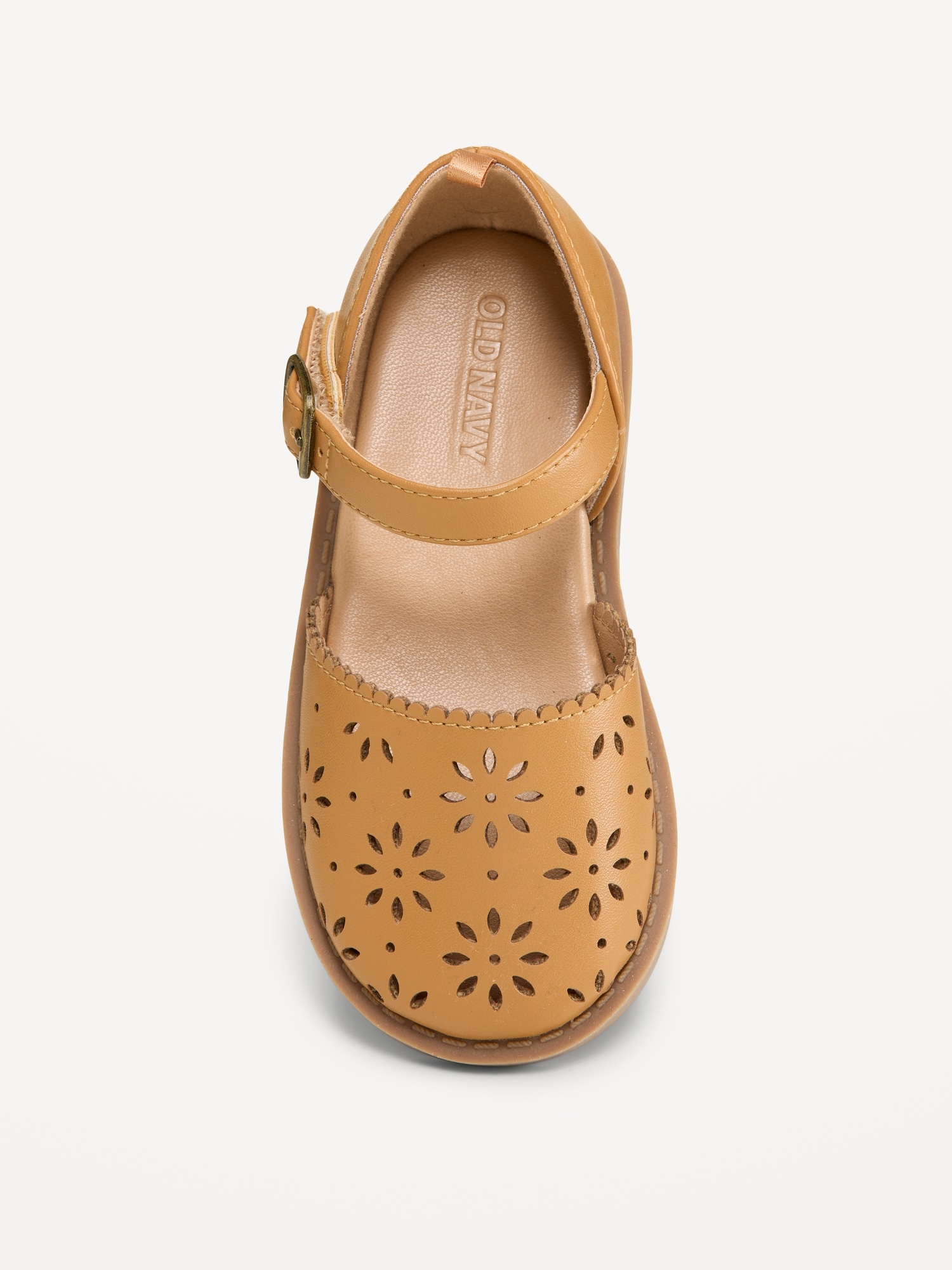 Faux-Leather Chunky Ballet Sandals for Toddler Girls